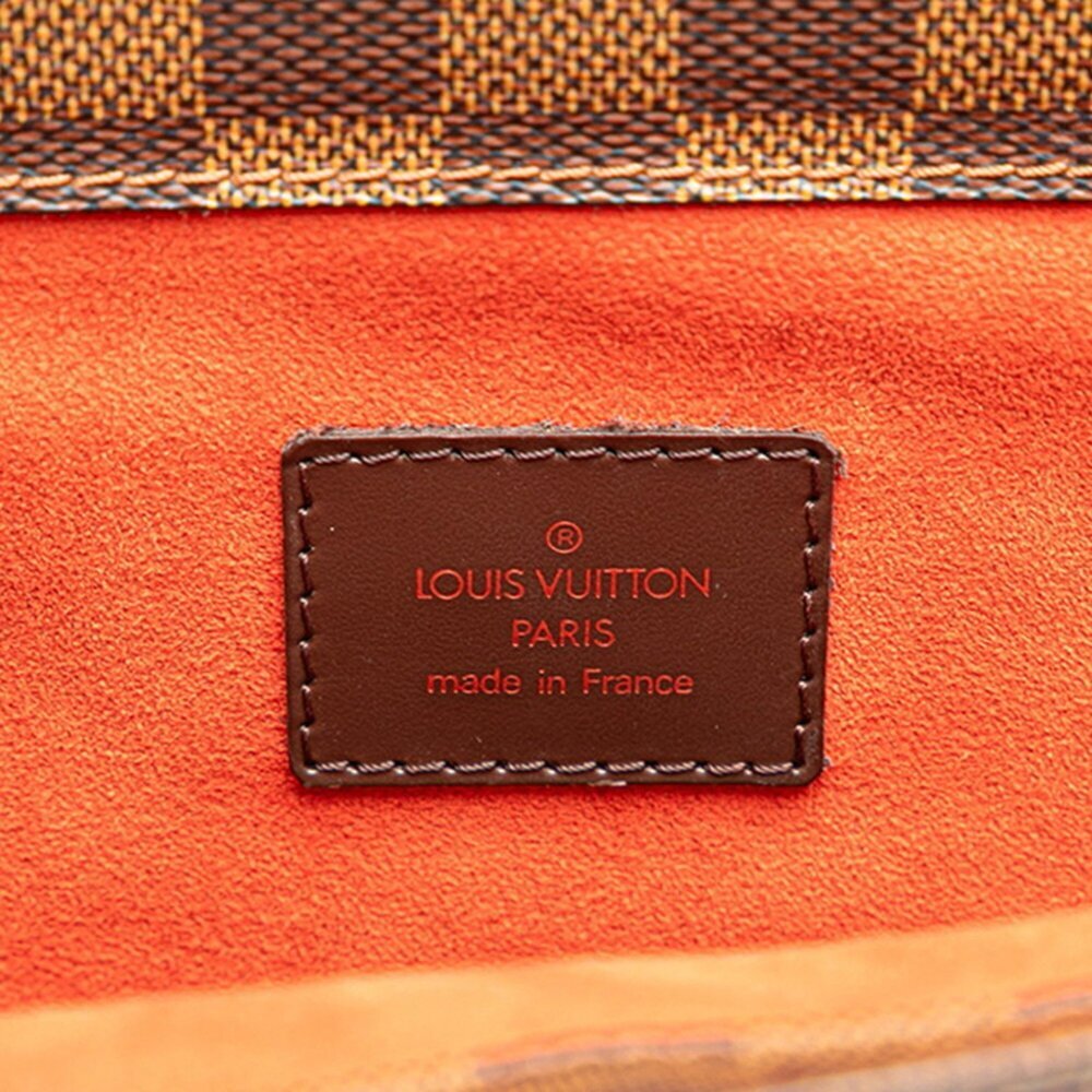 LOUIS VUITTON Authentic Brown Damier Leather Tote Bag - Picture 9 of 10